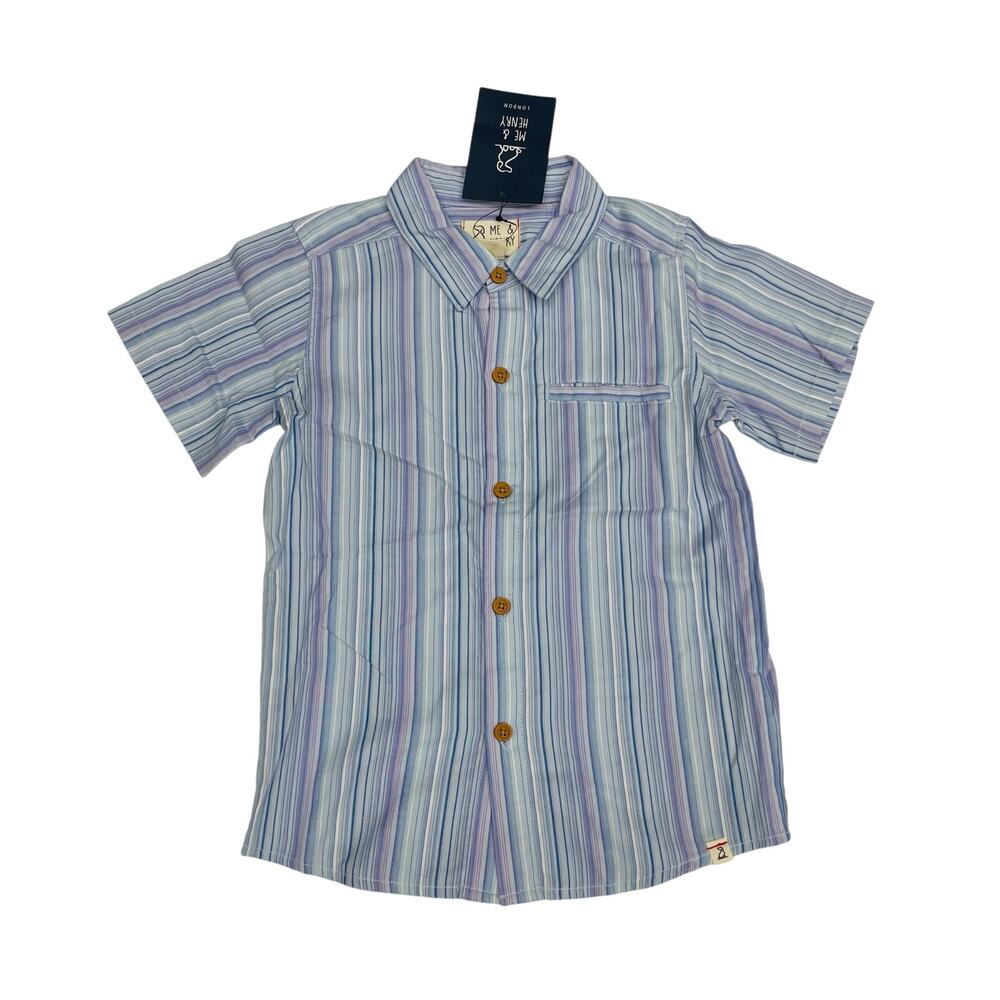 NWT Me & Henry 9/10Y Blue Stripe Newport Shirt